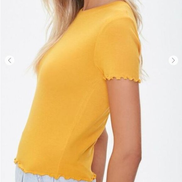 Forever 21 Red Lettuce Edge Crop Top* - Picture 7 of 8